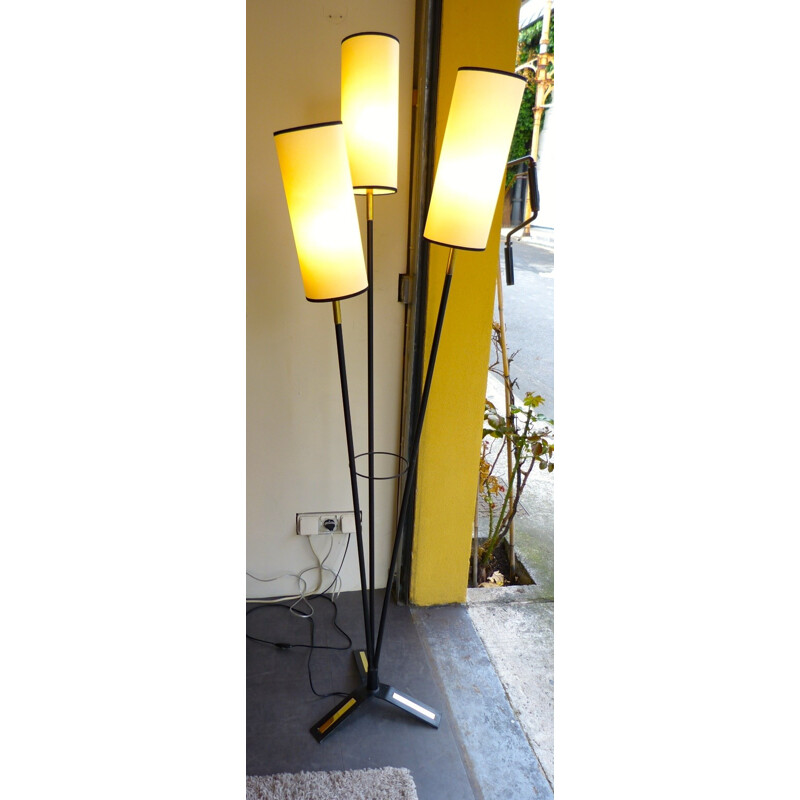 Vintage floor lamp with 3 lights - 1950s