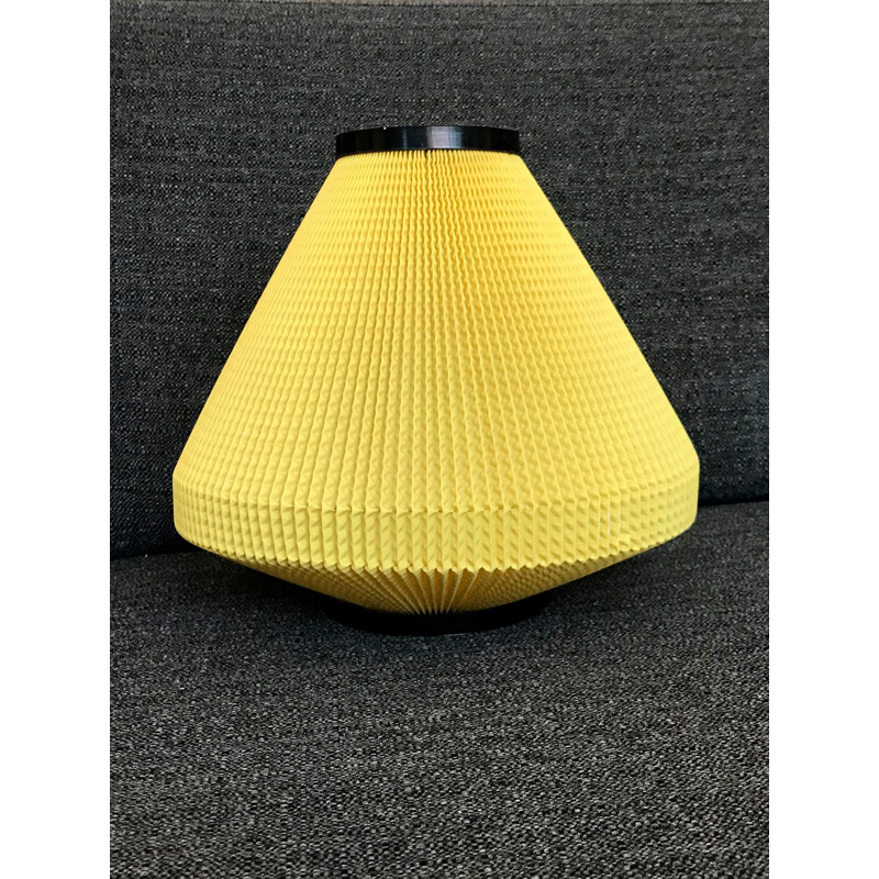 Vintage yellow plastic pendant lamp