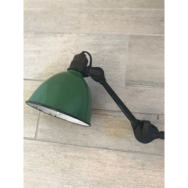 Vintage green lamp "Ravel 403" by Bernard Albin 