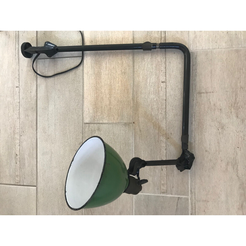 Vintage green lamp "Ravel 403" by Bernard Albin 