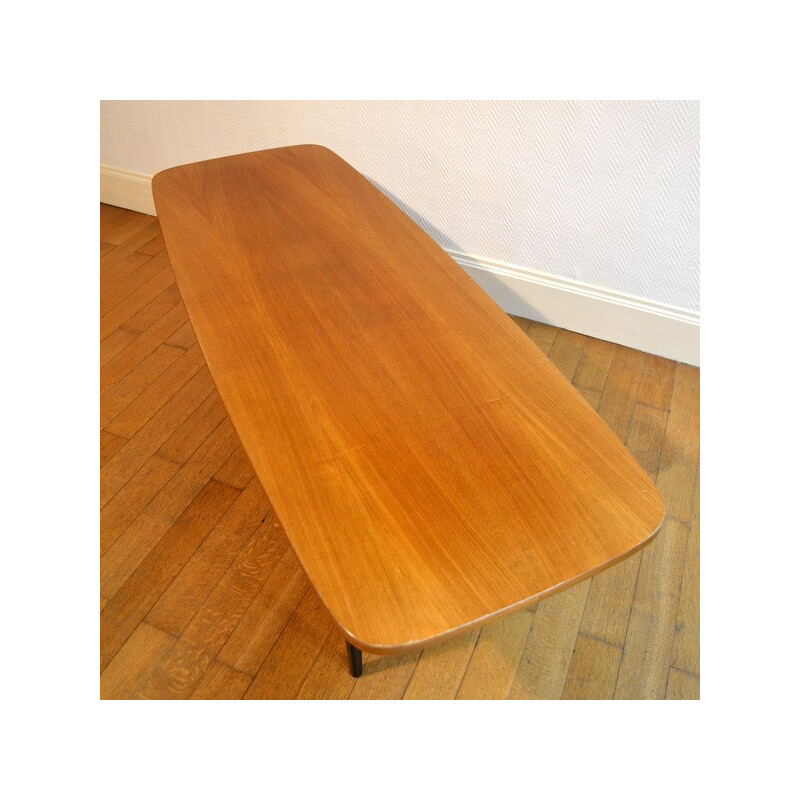 Table basse vintage en bois - 1960