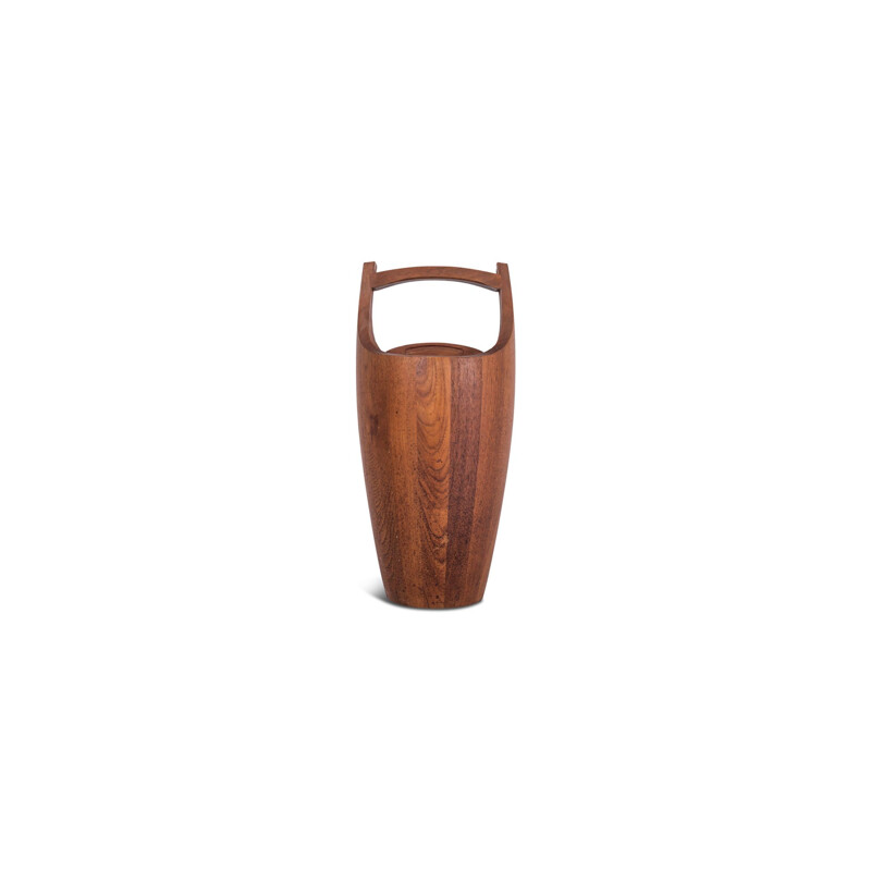 Vintage Danish ice bucket in solid teak