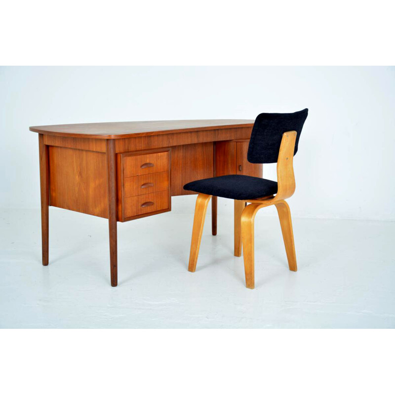 Vintage writing desk in teak by Kai Kristiansen