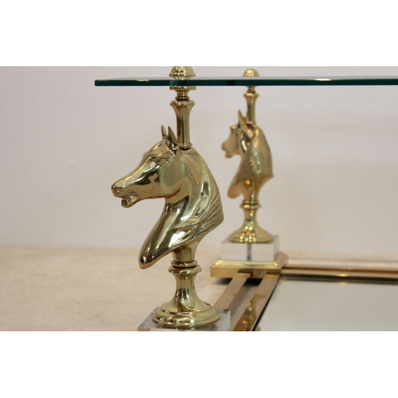 Vintage coffee table "Cheval" by Maison Charles