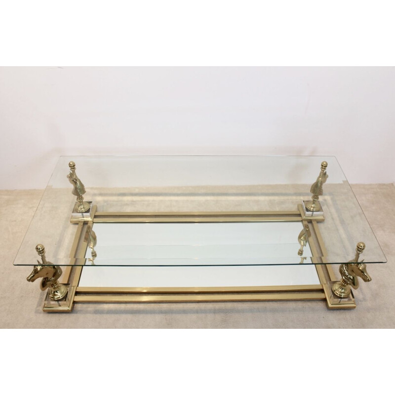 Vintage coffee table "Cheval" by Maison Charles