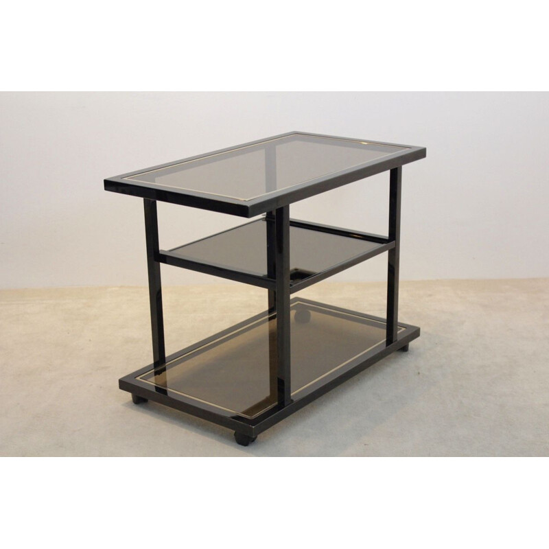 Vintage black serving cart by Roger Vanhevel