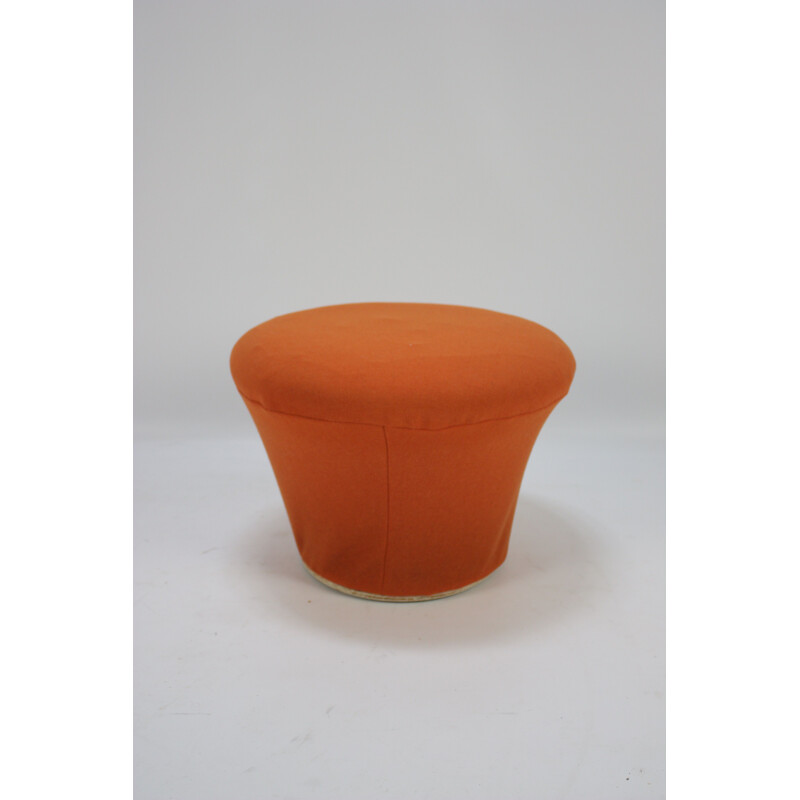 Vintage orange pouf "Mushroom" by Pierre Paulin for Artifort