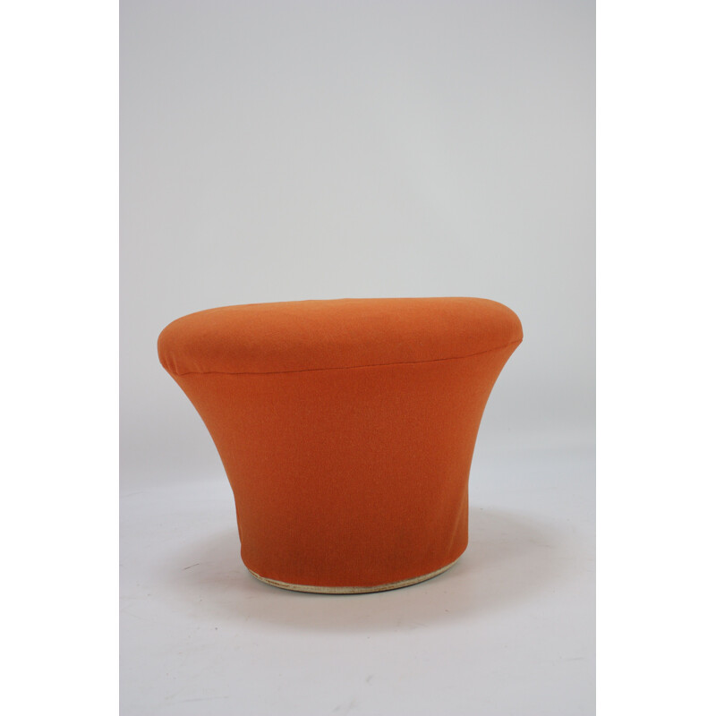 Vintage orange pouf "Mushroom" by Pierre Paulin for Artifort