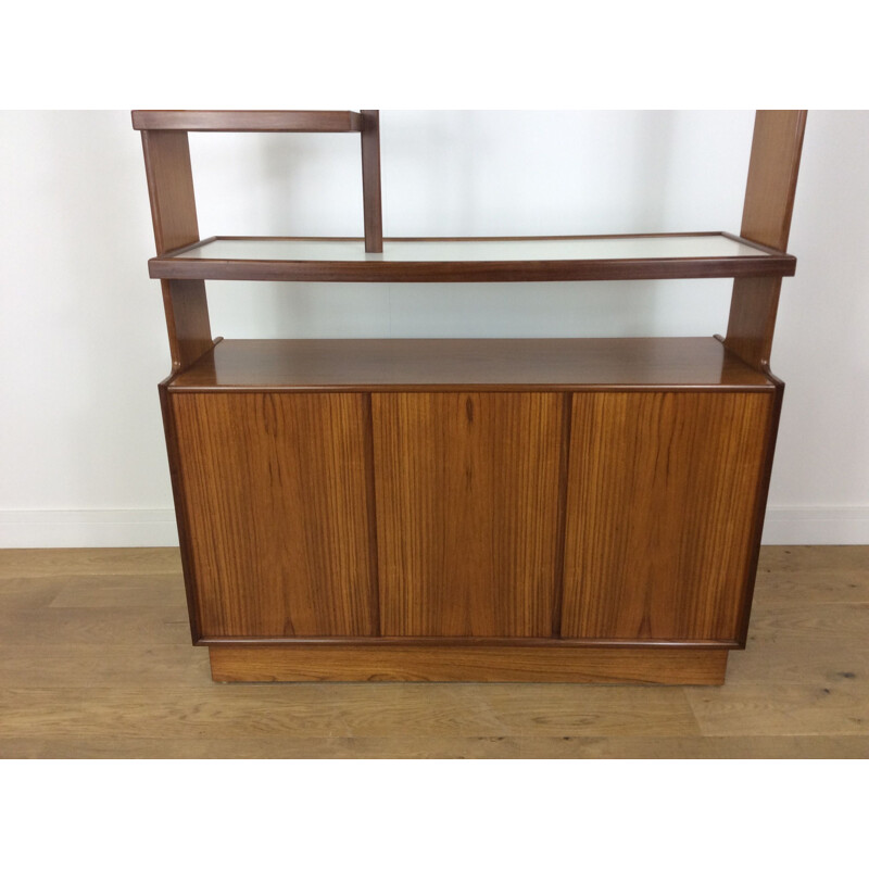 Vintage wall unit or room divider in teak