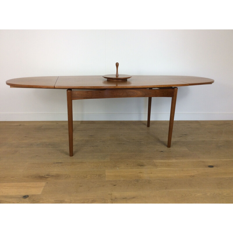 Vintage scandinavian oval dining table