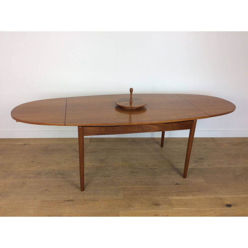 Vintage scandinavian oval dining table