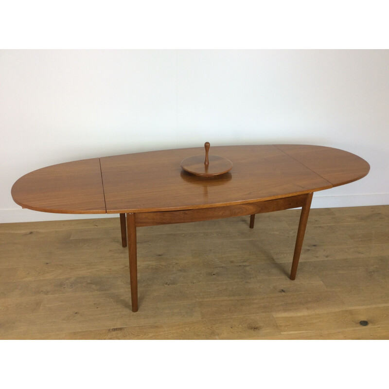 Vintage scandinavian oval dining table