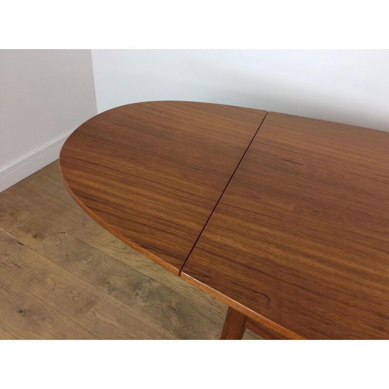 Vintage scandinavian oval dining table