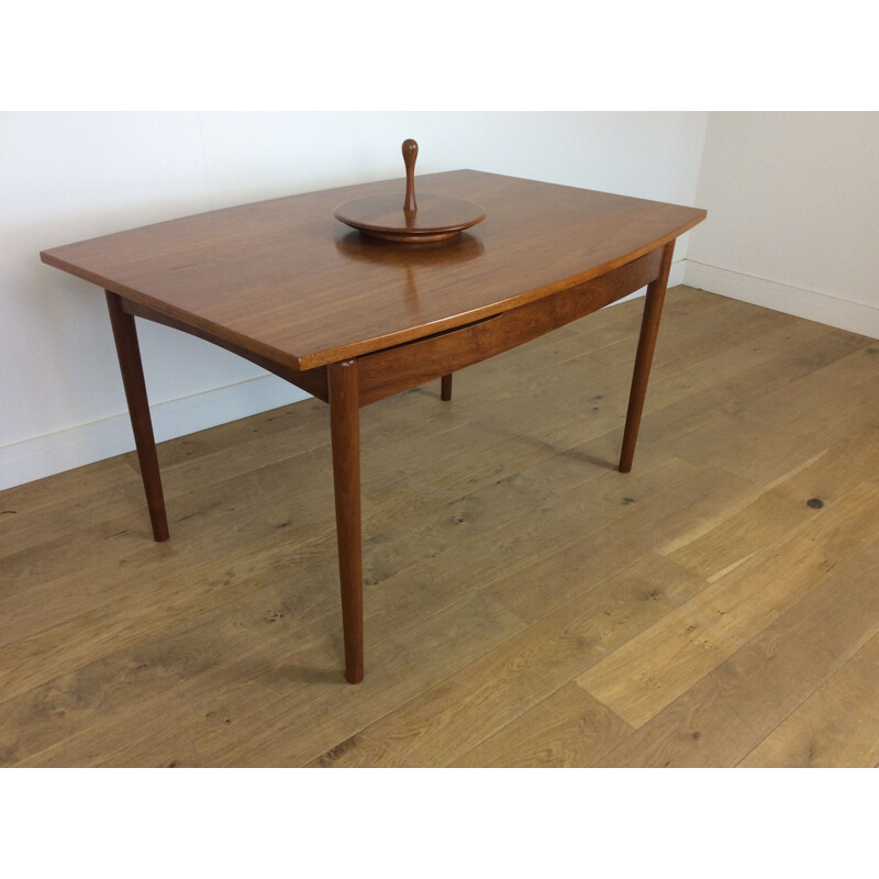 Vintage scandinavian oval dining table