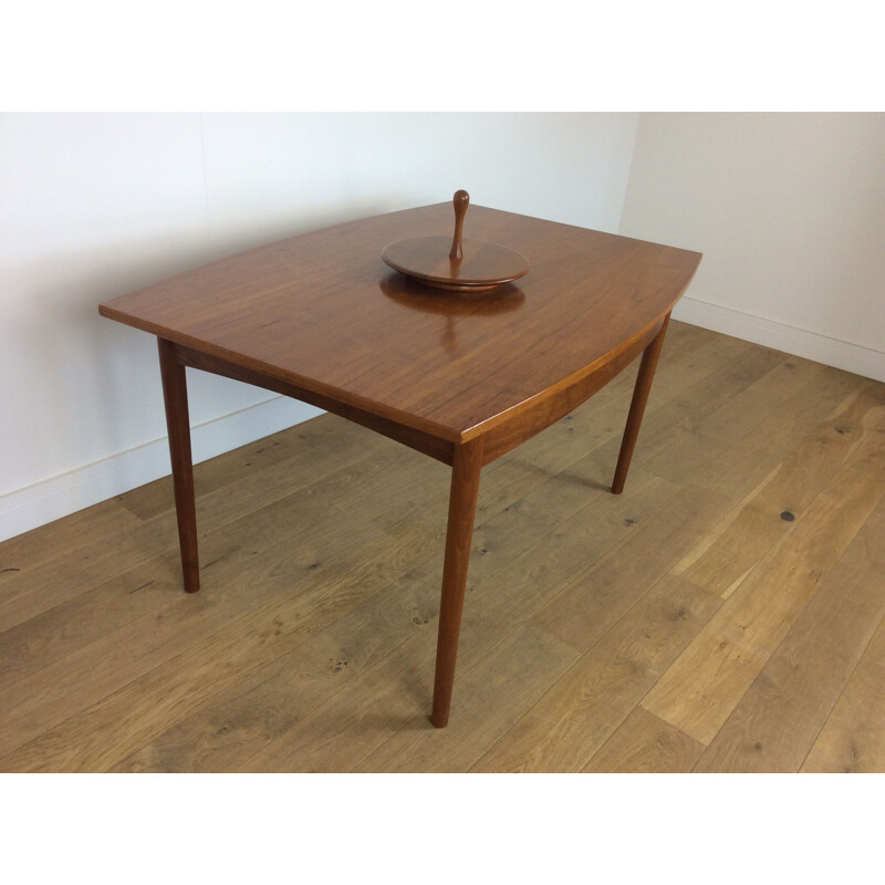 Vintage scandinavian oval dining table