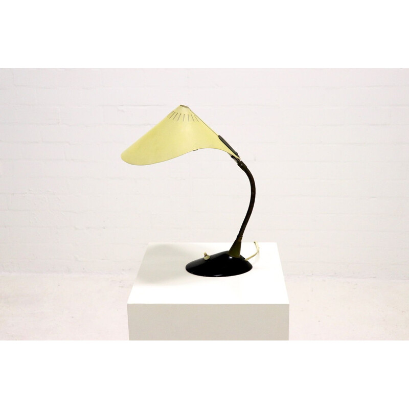 Vintage desk lamp in yellow metal by Cosack Leuchten