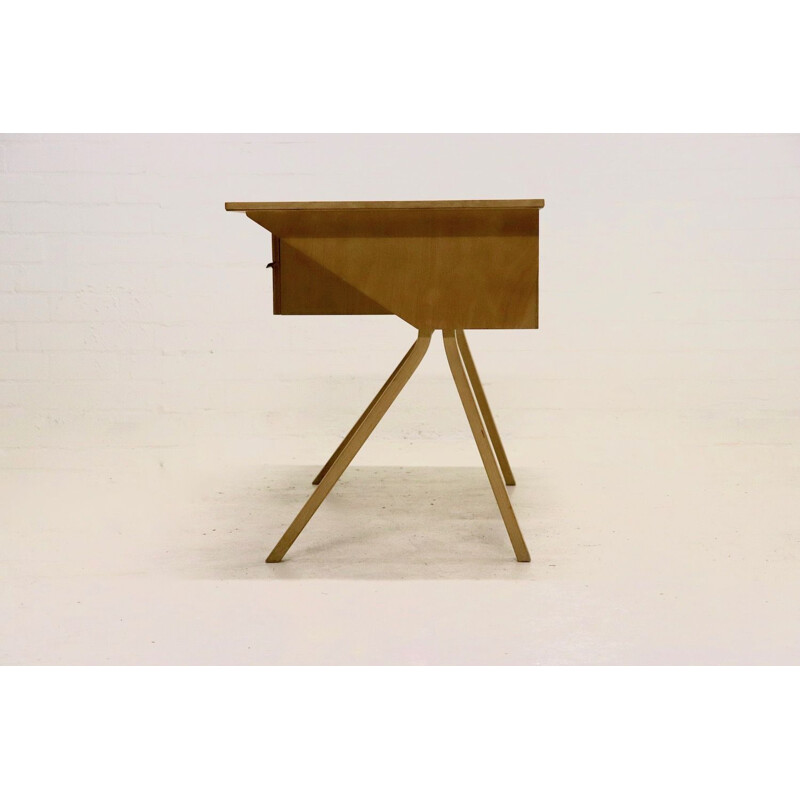 Vintage desk "EB02" in plywood by Cees Braakman for Pastoe