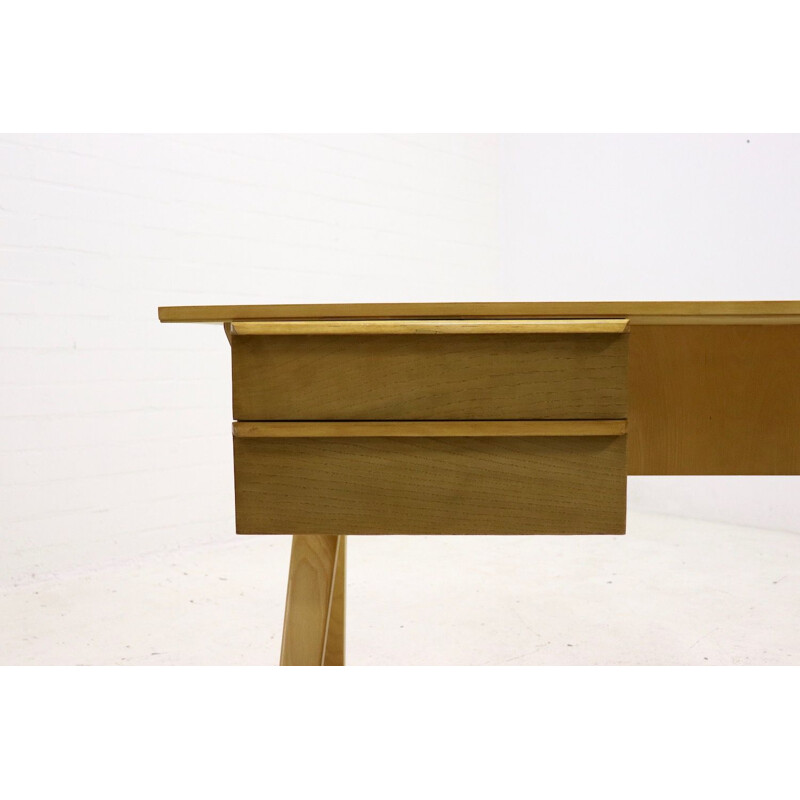 Vintage desk "EB02" in plywood by Cees Braakman for Pastoe