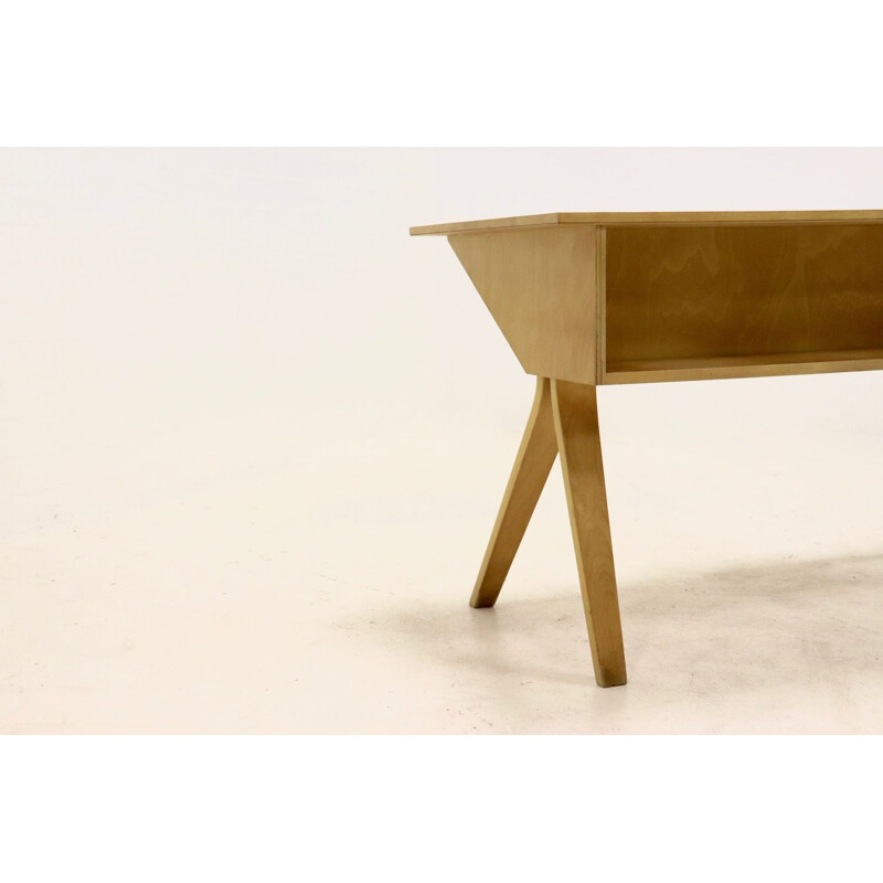 Vintage desk "EB02" in plywood by Cees Braakman for Pastoe