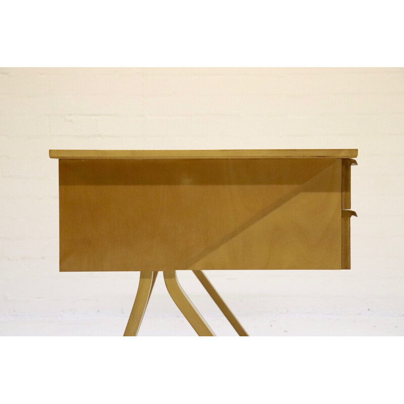 Vintage desk "EB02" in plywood by Cees Braakman for Pastoe