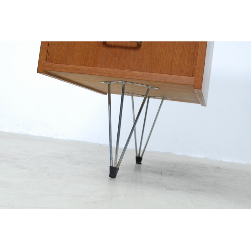 Vintage desk in teak and steel, Cees BRAAKMAN - 1960s