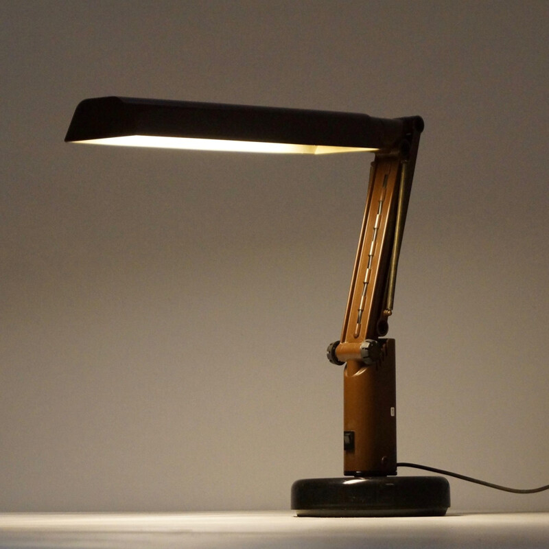 Brown "Lucifer" desk lamp by Tom Ahlstrom & Hans Ehrich for Fagerhults