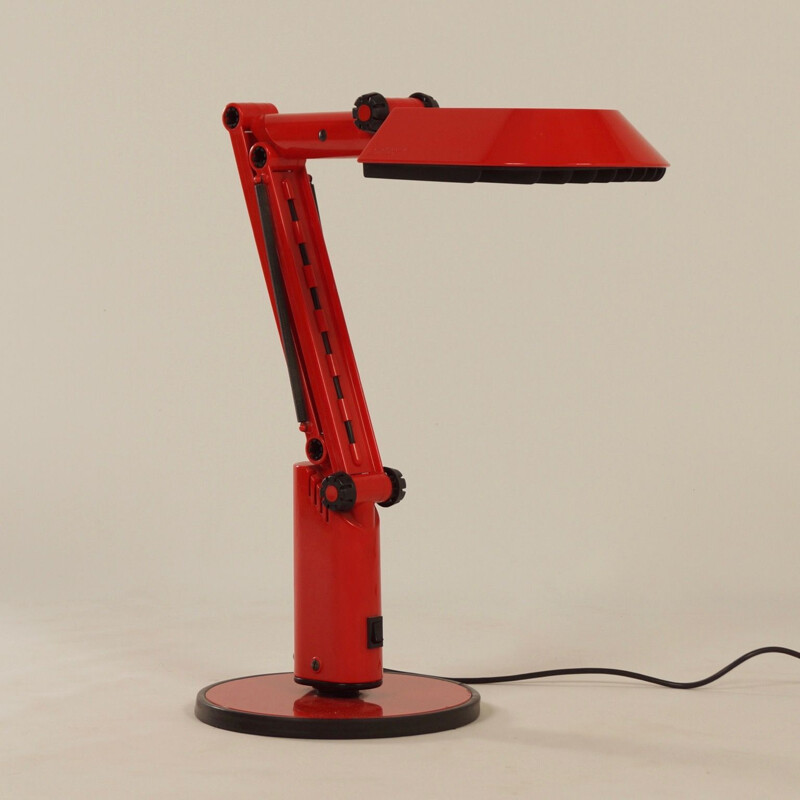 Vintage red desk lamp by Ahlstrom and Ehrich Design for Fagerhults