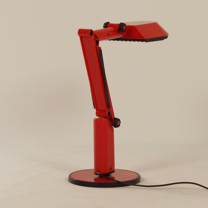 Lámpara de escritorio roja vintage de Ahlstrom y Ehrich Design para Fagerhults