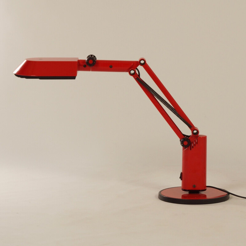 Candeeiro de secretária vermelho Vintage da Ahlstrom e Ehrich Design for Fagerhults