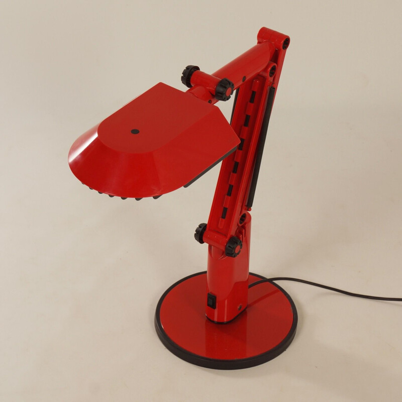 Vintage red desk lamp by Ahlstrom and Ehrich Design for Fagerhults