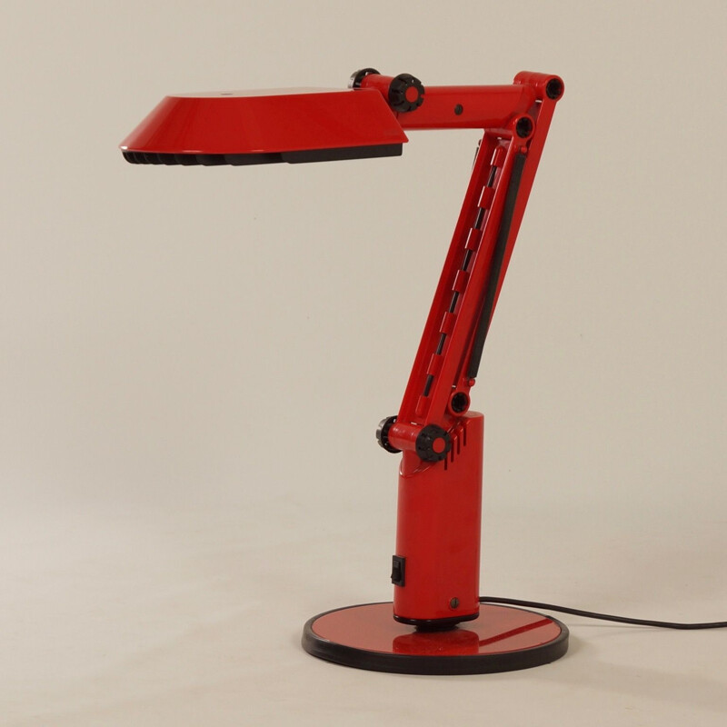 Vintage-Schreibtischlampe in Rot von Ahlstrom und Ehrich Design für Fagerhults