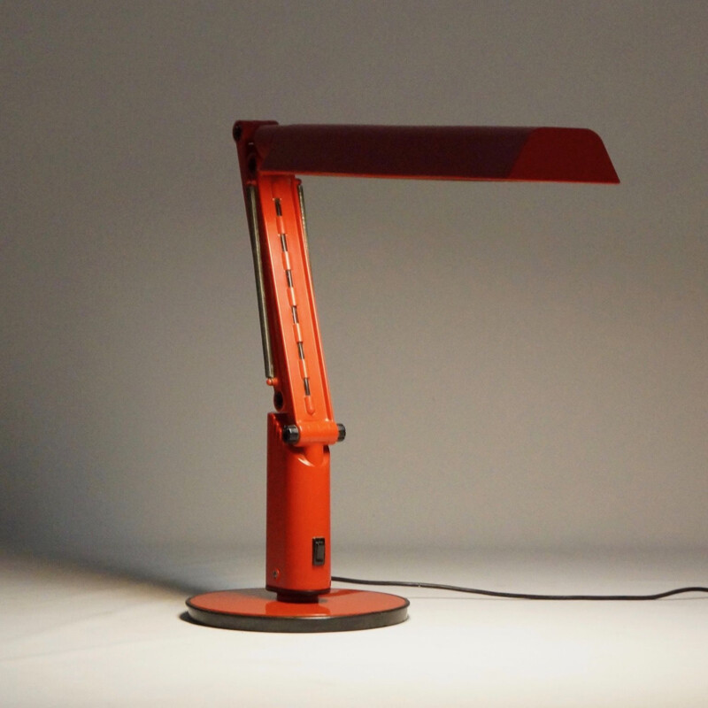 Vintage red "Lucifer" Desk Lamp by Fagerhults