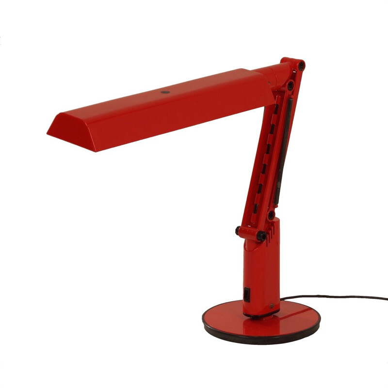 Vintage red "Lucifer" Desk Lamp by Fagerhults