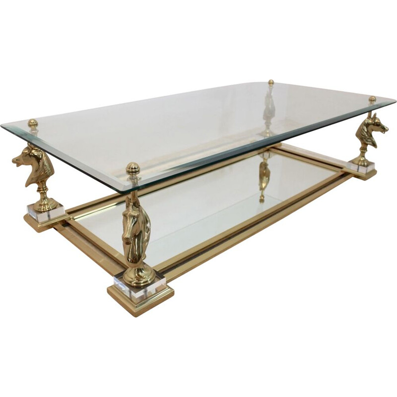 Vintage coffee table "Cheval" by Maison Charles