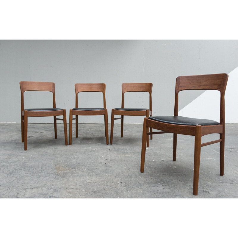 Set of 4 vintage chairs in teak by Kai Kristiansen