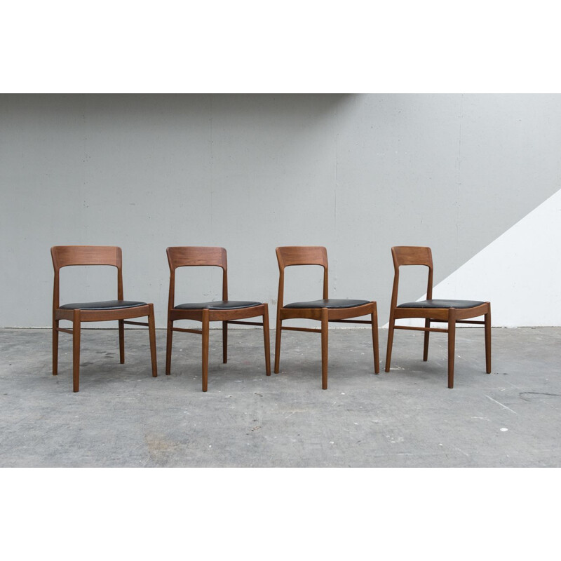 Set of 4 vintage chairs in teak by Kai Kristiansen