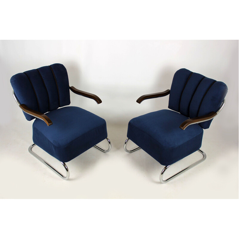 Suite de 2 fauteuils vintage par Mücke Melder