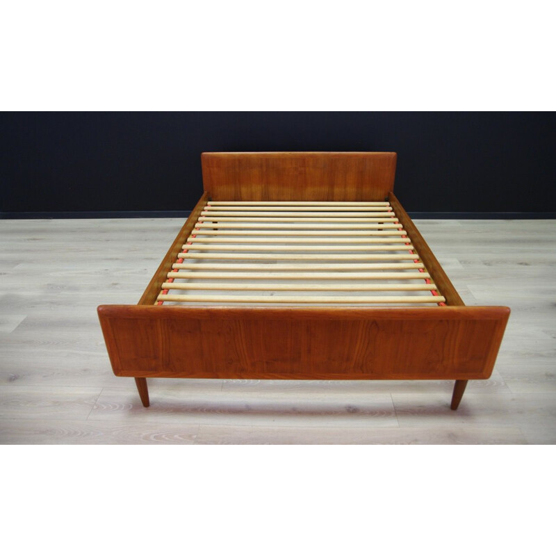 Vintage Danish double bed in teak