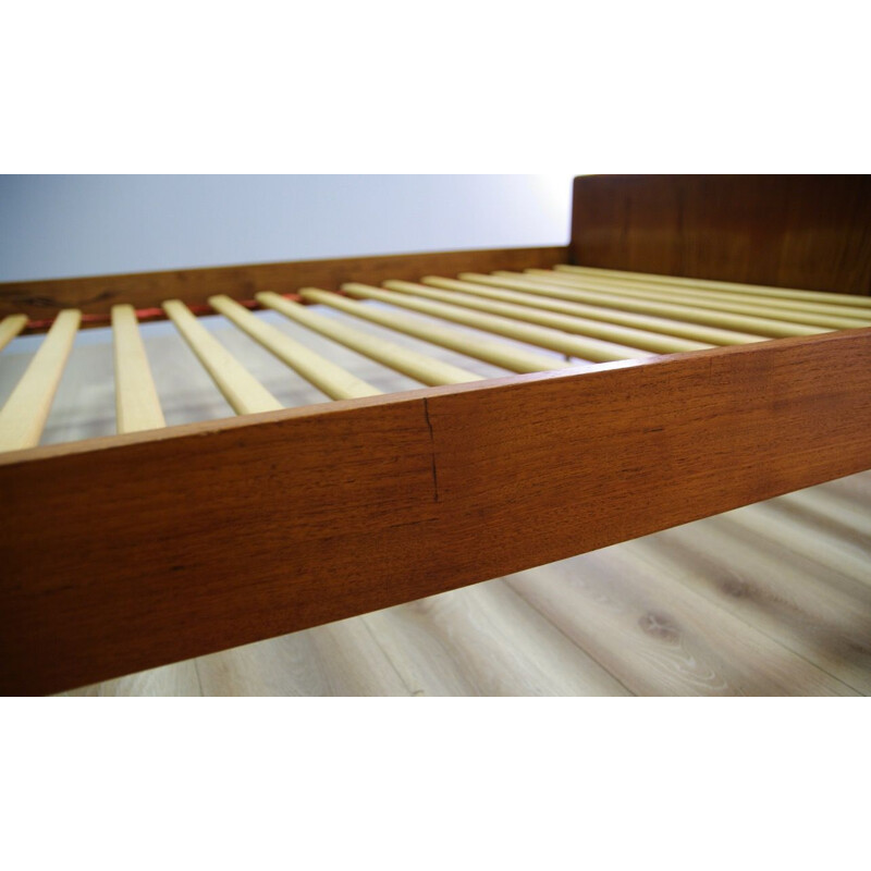 Vintage Danish double bed in teak