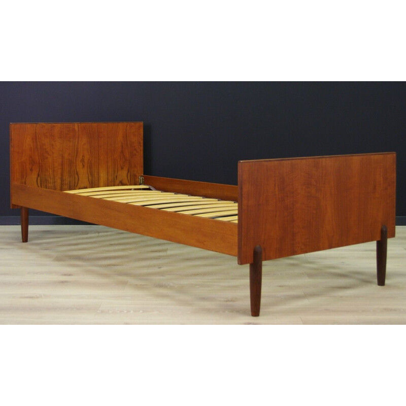 Vintage Danish single bed in teak