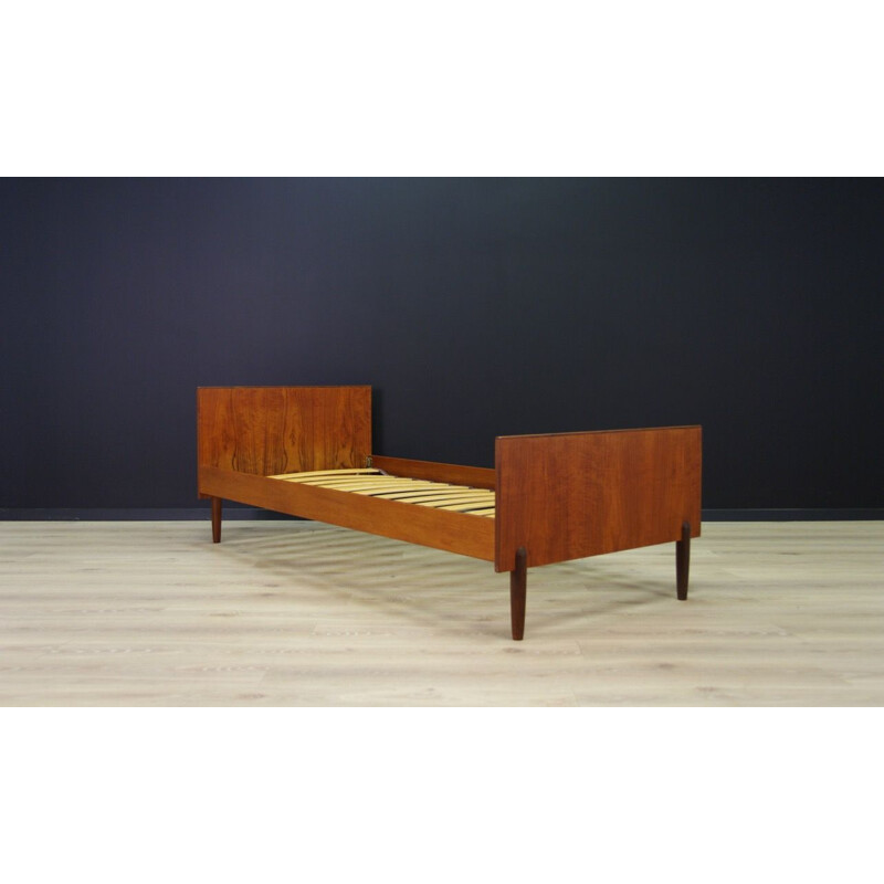 Vintage Danish single bed in teak