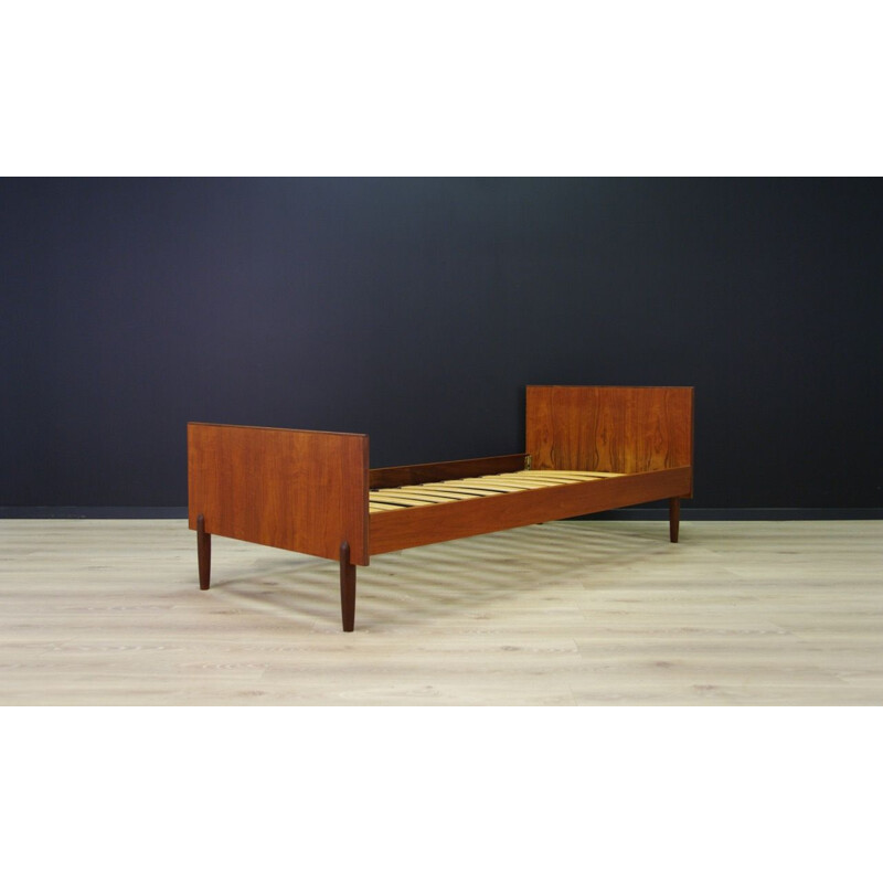 Vintage Danish single bed in teak