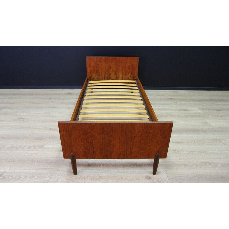 Vintage Danish single bed in teak