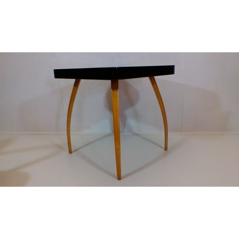 Vintage wooden spider coffee table by Jindřich Halabal, Czechoslovakia