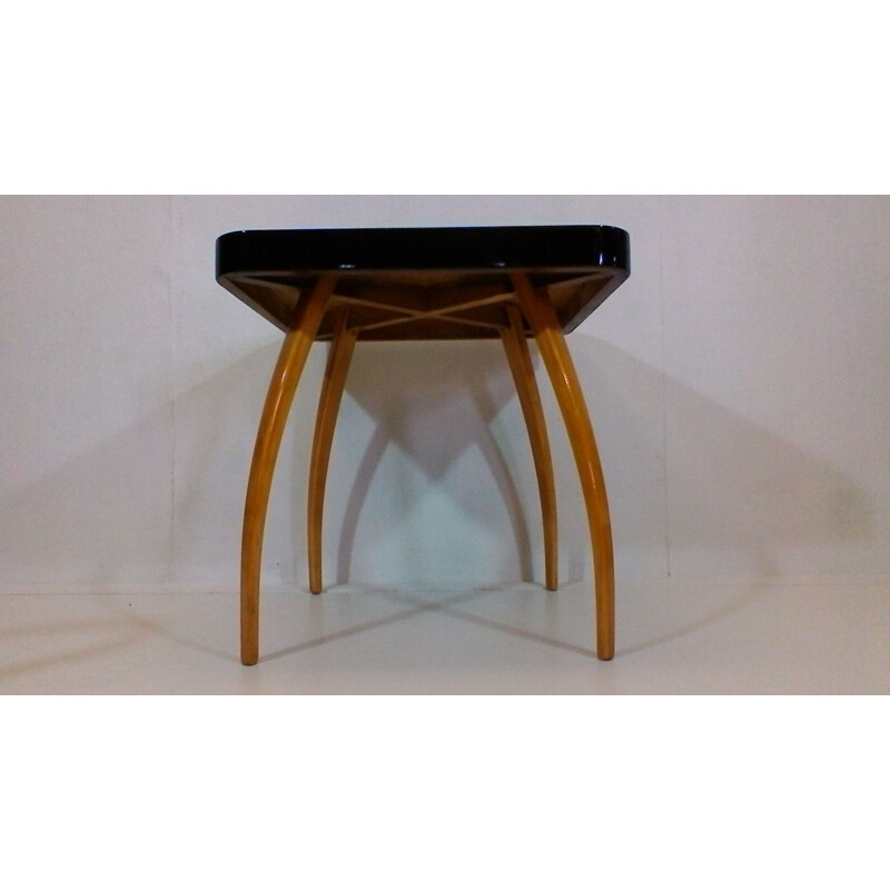 Mesa de centro vintage de madera de araña de Jindřich Halabal, Checoslovaquia.