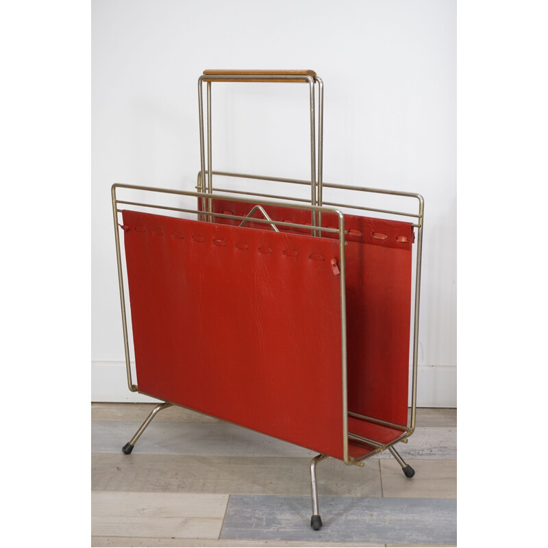 Vintage magazine rack in metal