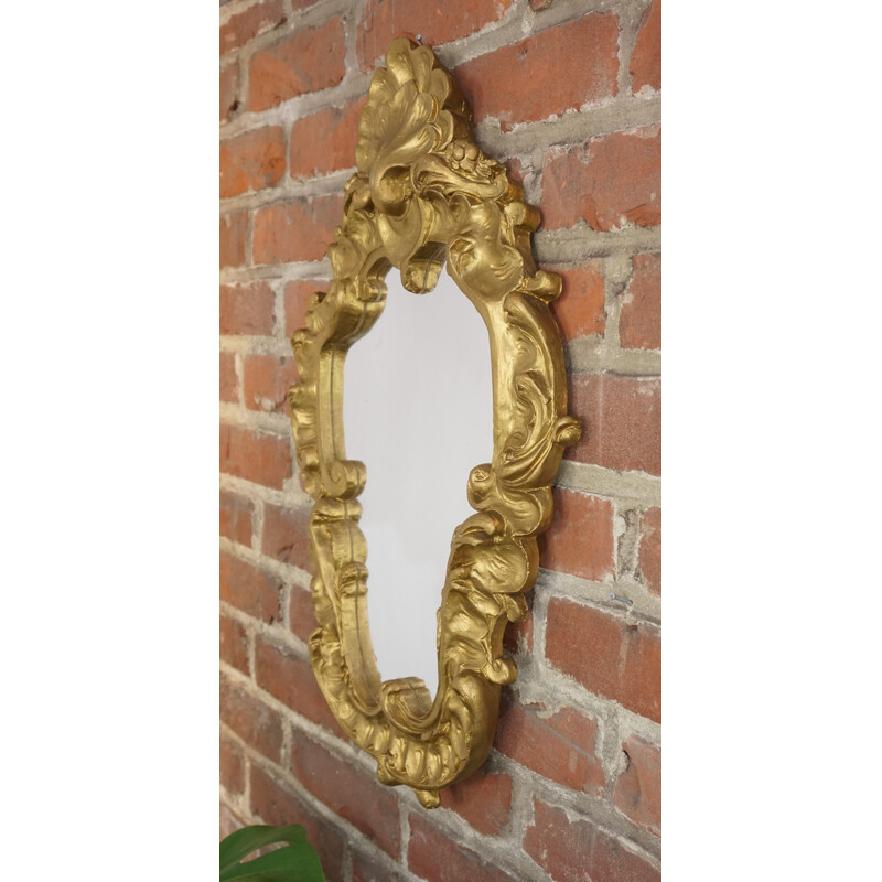 Vintage set of 2 carved plaster mirrors