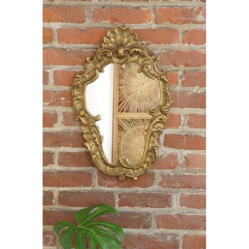 Vintage set of 2 carved plaster mirrors