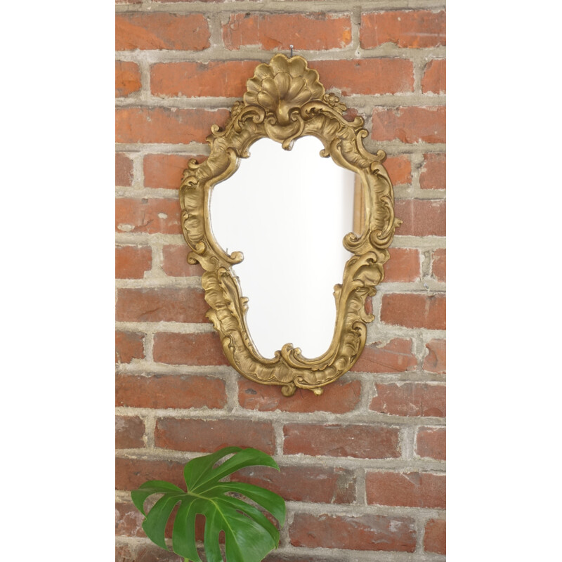 Vintage set of 2 carved plaster mirrors