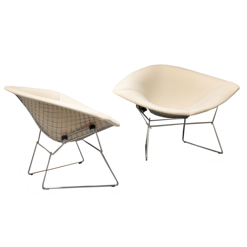 Pair of Diamond lounge chairs, Harry BERTOIA - 1950s